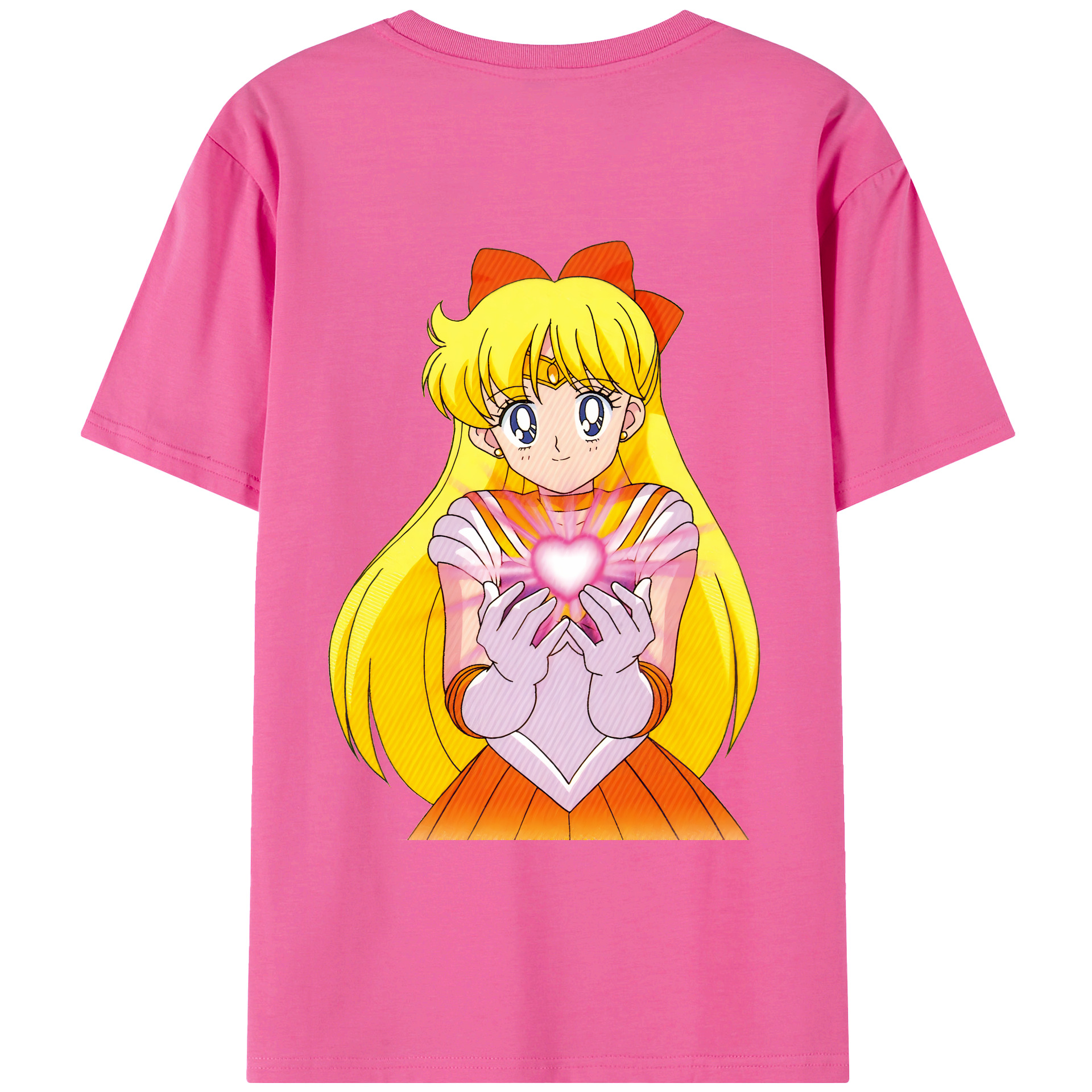 （画像用） 美少女戦士セーラームーン 愛野 美奈子 あいの みなこ Sailor Moon Aino Minako レディース半袖Tシャツ(バックプリント)